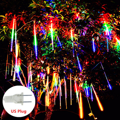 Meteorų dušo styginių lempučių kalėdinės dekoracijos, skirtos fėjos sodui, vestuvių vakarėlio dekoravimui Lauko šviestuvai Pasakų šviesų užuolaidos