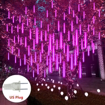 Meteorų dušo styginių lempučių kalėdinės dekoracijos, skirtos fėjos sodui, vestuvių vakarėlio dekoravimui Lauko šviestuvai Pasakų šviesų užuolaidos