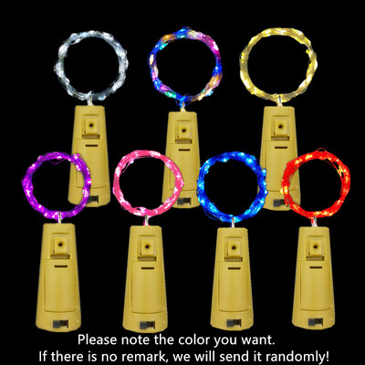 6ps vyno butelio apšvietimas su kamštinėmis LED lempučių stygomis Baterija Fairy Lights girlianda Kalėdų eglutė „Pasidaryk pats“ Navidad vestuvių baro puošmena