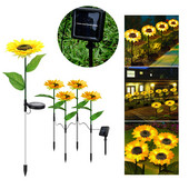 Saules saulespuķes āra dārza zāliena apgaismojums IP65 ūdensizturīgs saules ziedu celiņa apgaismojums iekšpagalma kāzu svētku dekorēšanai