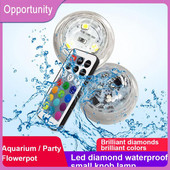 Radošs zivju tvertņu dīķa iekšpuses apgaismojums 3 cm ūdensnecaurlaidīgs lampas urbis, pagriežams zemūdens gaisma Mājas piederumi Portatīvie mini
