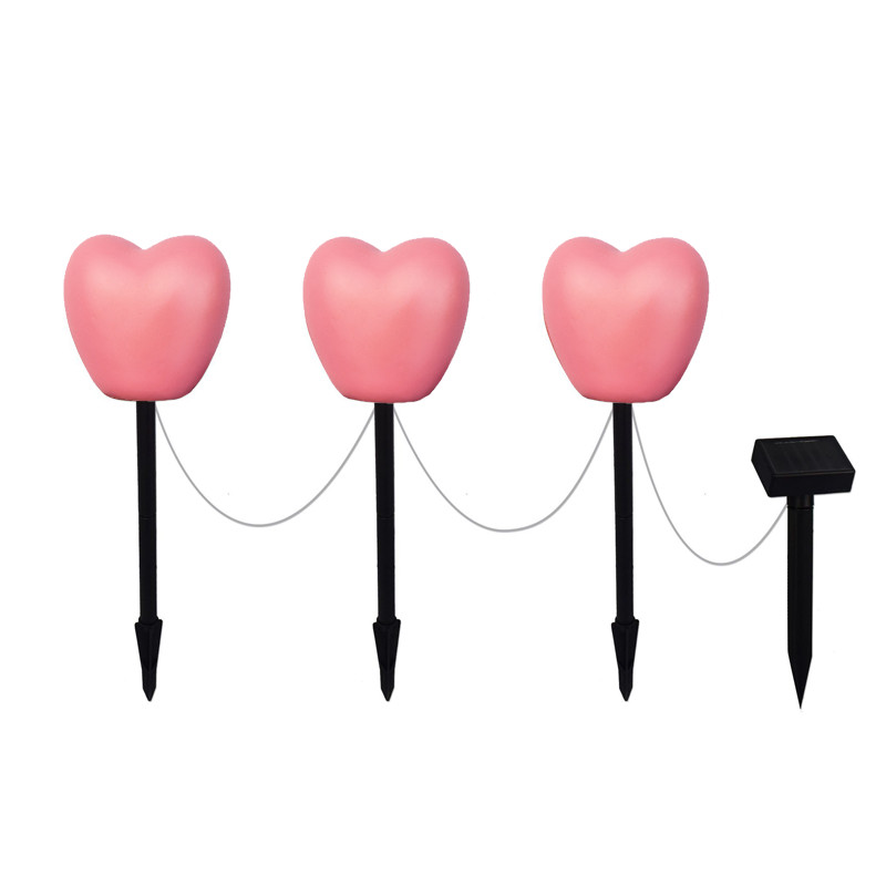 Saules dārza gaismas LED mīlestības gaisma āra ūdensnecaurlaidīgas zāliena lampas ainavu apgaismojums Valentīna dienas kāzām / iekšpagalmam / ceļa dekorēšanai