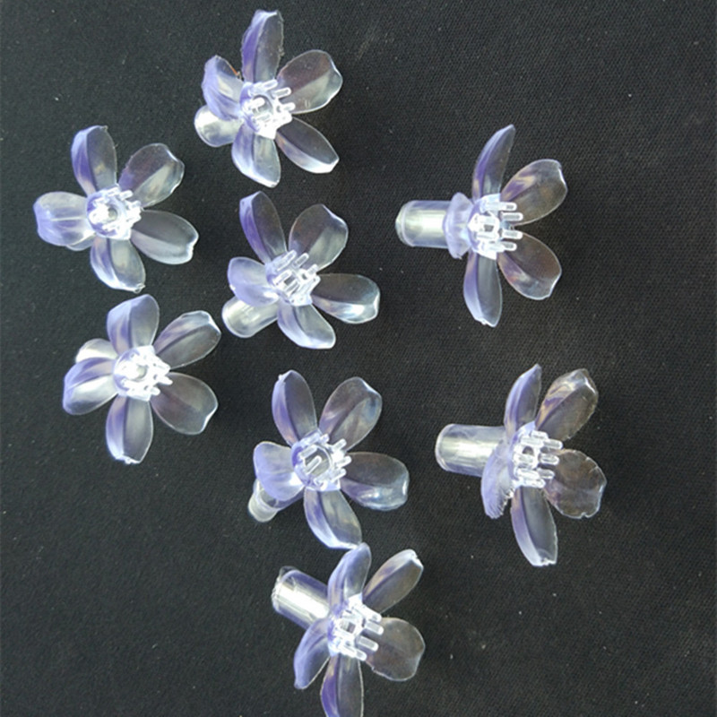 YIYANG minkštos plastikinės permatomos vyšnių žiedų gėlės, skirtos „pasidaryk pats“ LED stygoms Kalėdų atostogų sodo vestuvių dekoravimo lemputės