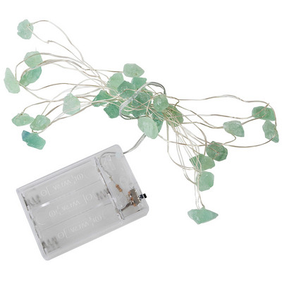 30LED natūralaus krištolo akmens stygos lempos baltos šviesos baterija, varinė viela su USB maitinimo šaltiniu, skirta šventinių vakarėlių kambario lango juostos dekoravimui