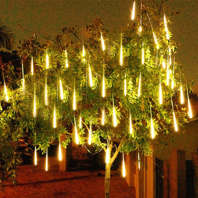 8 toru Meteor Dušš Vihm Led String tuled Tänavavanikud Jõulupuu kaunistused välitingimustes Navidadi haldja aiavalgustite jaoks
