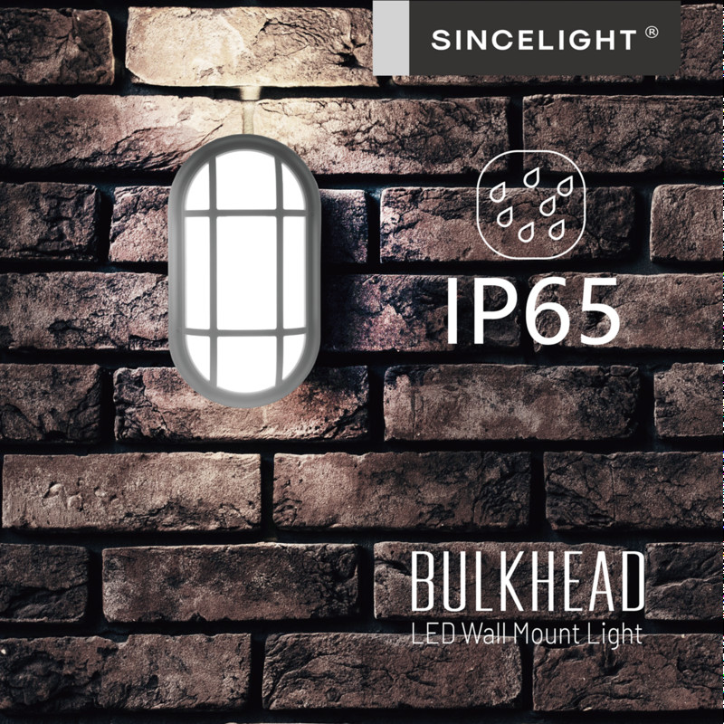 Morden 15 W LED starpsienu sienas gaismeklis IP65 ūdensnecaurlaidīgs āra virsmas, ieplūstošas montāžas drošības ovāls lampas armatūra garāžas iekšpagalma verandai