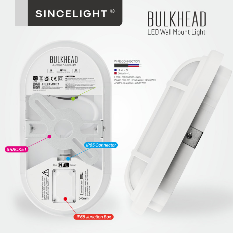 Morden 15 W LED starpsienu sienas gaismeklis IP65 ūdensnecaurlaidīgs āra virsmas, ieplūstošas montāžas drošības ovāls lampas armatūra garāžas iekšpagalma verandai