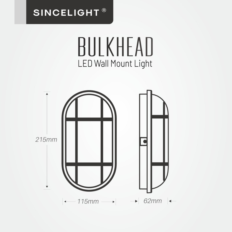 Morden 15 W LED starpsienu sienas gaismeklis IP65 ūdensnecaurlaidīgs āra virsmas, ieplūstošas montāžas drošības ovāls lampas armatūra garāžas iekšpagalma verandai