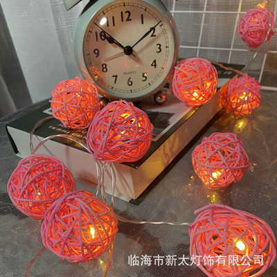 LED kokvilnas stīgu pasaku gaismas istabas dekori Guļamistabas nakts gaismas festivāls ballīšu koks, rotangpalmas roku darbs, radošs gaismas stīgu