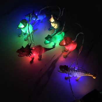 10 Φωτιστικό LED Dinosaur String για Παιδιά Χριστουγεννιάτικα Φωτάκια Νεράιδα Παιδικά Φωτάκια Δωματίου Δώρο πάρτι Jurassic World Decor String Light