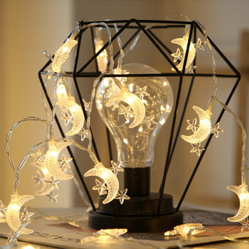 2021 New Stars Moon Butterfly Battery String Lights για Χριστουγεννιάτικα Φωτάκια Γάμου Διακόσμησης Νεράιδα Φωτάκια LED Διακόσμηση κρεβατοκάμαρας