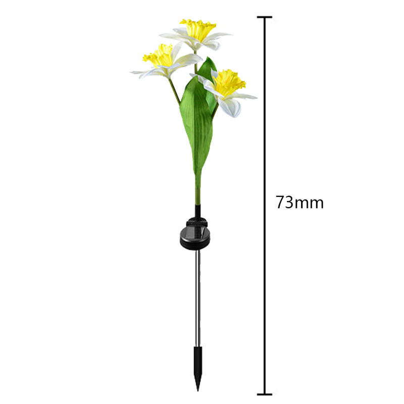 2gab. Ziedu zāliena dekoratīvās gaismas Izturīgs saules ainavu apgaismojums Vienkārša uzstādīšana Simulēts iebūvēts akumulators mājas dārzam