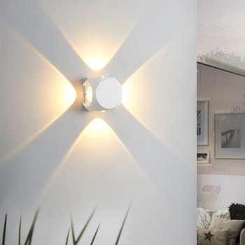 6W 12W Външна стенна лампа Водоустойчив IP65 Алуминиева малка топка Черно-бяло декоративно осветление Външна стенна лампа за веранда