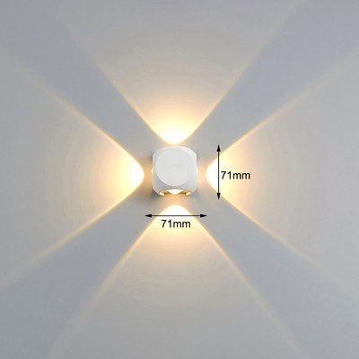 6W 12W Lampă de perete pentru exterior, impermeabilă IP65, din aluminiu, bilă mică, alb, negru, iluminat decorativ, lumină de perete pentru veranda pentru culoar