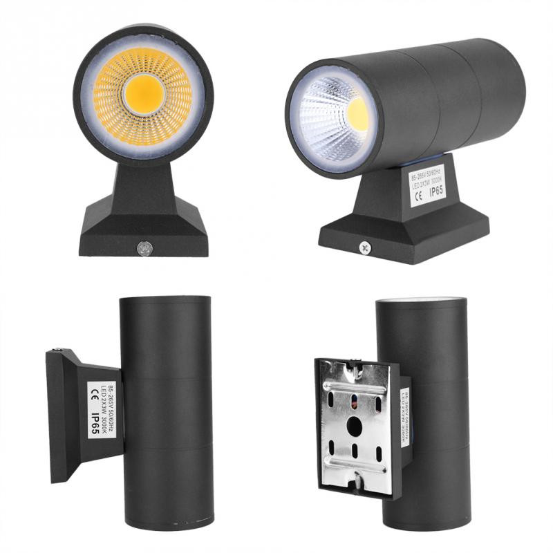 6W vanjska rasvjeta COB zidna svjetiljka Vanjska vodootporna svjetiljka s dvije glave za prolaz u spavaćoj sobi LED svjetiljka za svijećnjak