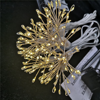 150/100LEDS фойерверки Светлини от низ от медна жица от глухарче Експлодираща звезда LED фойерверки Коледен домашен декор