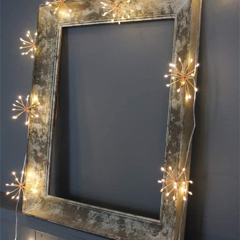 150/100LEDS fejerverkų stygos lemputės kiaulpienės varinės vielos stygos šviesos sprogsta žvaigždė LED fejerverkų lempos Kalėdų namų dekoras