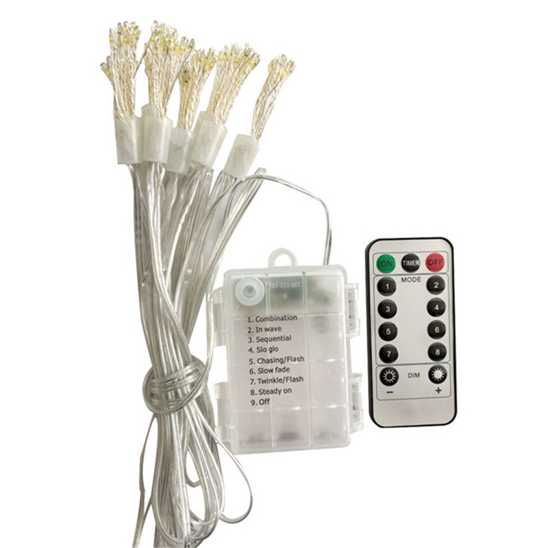 150/100LEDS fejerverkų stygos lemputės kiaulpienės varinės vielos stygos šviesos sprogsta žvaigždė LED fejerverkų lempos Kalėdų namų dekoras