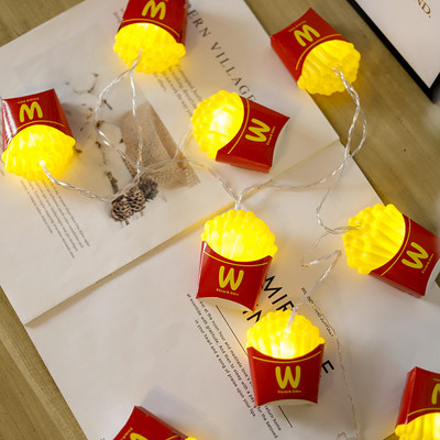 DIY gurmee modelleerimine valgusnöörid ruumi kaunistamine jäätis friikartulid võileivad valgusnöörid sünnipäevapeo restorani kaunistused