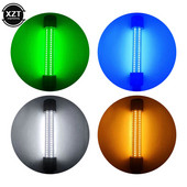 LED-es horgászlámpák 15W DC12V IP68 Színes víz alatti horgászlámpa merülőcsónakos éjszakai horgászlámpa vonzza a tintahal krill fényét