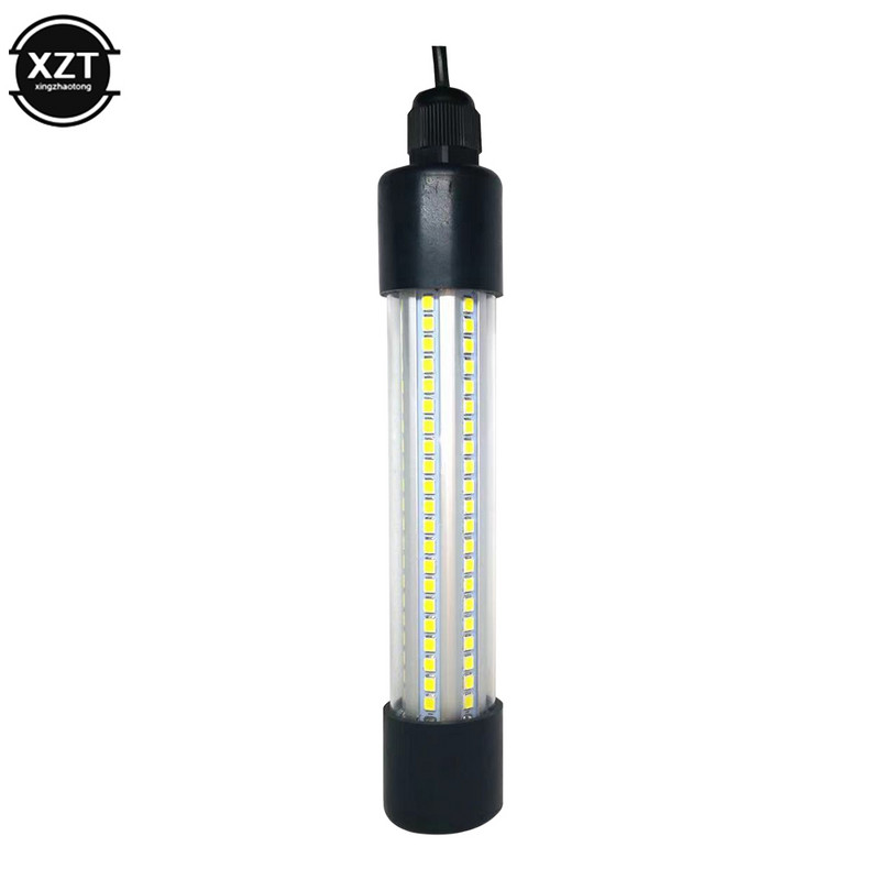 LED-es horgászlámpák 15W DC12V IP68 Színes víz alatti horgászlámpa merülőcsónakos éjszakai horgászlámpa vonzza a tintahal krill fényét