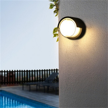1бр Външна водоустойчива LED стенна лампа Балкон Градина Двор Декоративна нощна лампа