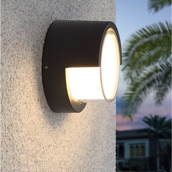 1бр Външна водоустойчива LED стенна лампа Балкон Градина Двор Декоративна нощна лампа