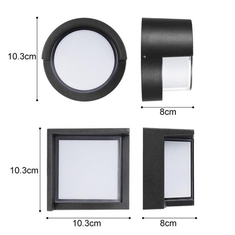 1Gb āra ūdensnecaurlaidīga LED sienas lampa, balkona dārza pagalma dekoratīvā nakts gaisma