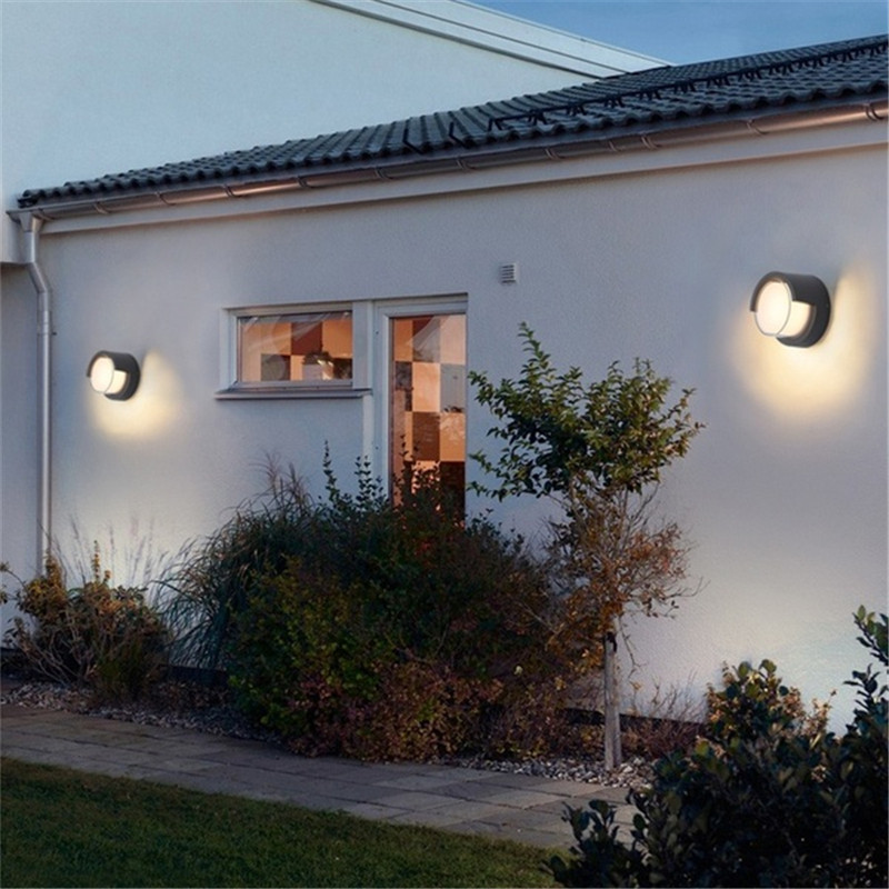 1Gb āra ūdensnecaurlaidīga LED sienas lampa, balkona dārza pagalma dekoratīvā nakts gaisma