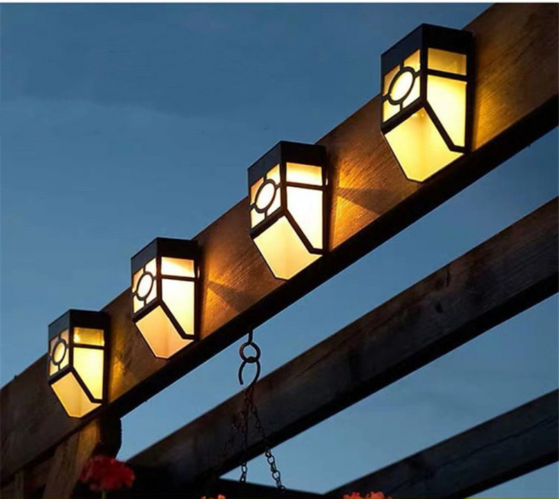 1/2/4gab Led saules retro sienas gaisma āra apgaismojums saules dārza gaisma ūdensnecaurlaidīga pagalma celiņa žogs ainava Balkāna sienas lampa