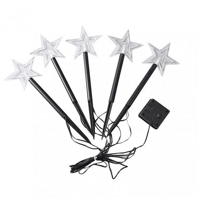 5 vienā saules gaismas āra sniegpārsliņu zvaigzne LED saules ainavas lampa saules zāliena lampa LED dārza celiņa pagalma zāliena gaismas