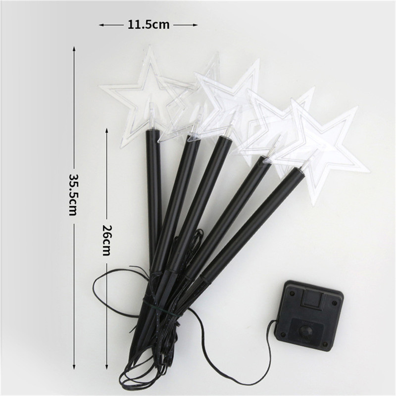5 vienā saules gaismas āra sniegpārsliņu zvaigzne LED saules ainavas lampa saules zāliena lampa LED dārza celiņa pagalma zāliena gaismas