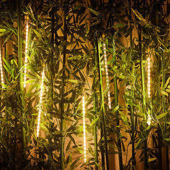 30cm/50cm LED Meteor Shower Garland Holiday Strip Light Εξωτερικά αδιάβροχα νεραϊδάκια για Χριστουγεννιάτικη διακόσμηση δρόμου στον κήπο
