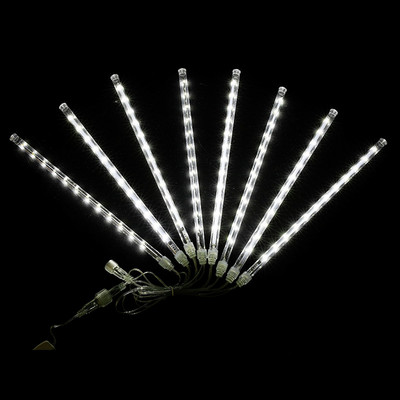 30cm/50cm LED Meteor Zuhany Garland Ünnepi Strip Light Kültéri Vízálló Tündérfények Kert utcai karácsonyi dekorációhoz