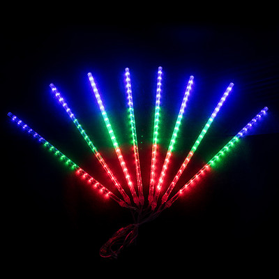 30cm/50cm LED Meteor Zuhany Garland Ünnepi Strip Light Kültéri Vízálló Tündérfények Kert utcai karácsonyi dekorációhoz