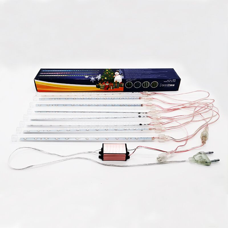 30cm/50cm LED Meteor Zuhany Garland Ünnepi Strip Light Kültéri Vízálló Tündérfények Kert utcai karácsonyi dekorációhoz