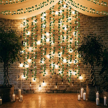 Φύλλα Led String Lights Γιρλάντες Δρόμου Διακοσμήσεις Χριστουγεννιάτικου Δέντρου για Εξωτερικό Γάμο Πρωτοχρονιά DIY Νεράιδα Κήπου 2M 20LEDS