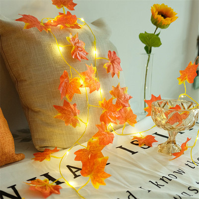 Leaf Led fényfüzér Utcai füzér karácsonyfadíszek kültéri esküvői újévi barkácsolás kerti tündérlámpák 2M 20LEDS