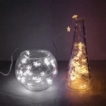 LED Star String Lights Garland Fairy Lights 1,5/3/6M Κουρτίνα με μπαταρία Festoon Νυχτερινό φωτιστικό Χριστουγεννιάτικο Δέντρο Διακόσμηση