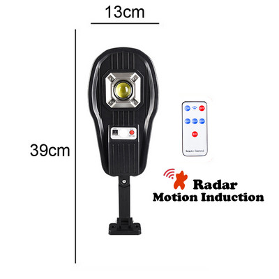 A2 saules sienas lampa PIR āra ielas apgaismojums mājas dārza saules gaisma COB LED ūdensnecaurlaidīgs ķermeņa kustības sensors, silti balts pagalma ceļš