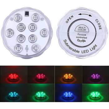 Led24 Key Дистанционно управление Цветна RGB лампа за гмуркане Светеща играчка Риба Лампа за вана Бебешка баня Лампа за пейзажна ваза