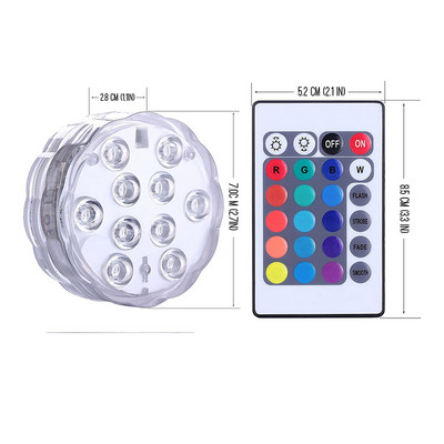 Led24 ključ Daljinski upravljač Šarena RGB svjetiljka za ronjenje Svjetleća igračka Lampa za kadu Riba Lampa za kupanje Pejzažna vaza