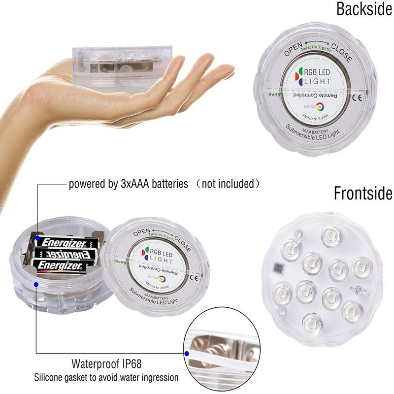 Led24 ključ Daljinski upravljač Šarena RGB svjetiljka za ronjenje Svjetleća igračka Lampa za kadu Riba Lampa za kupanje Pejzažna vaza