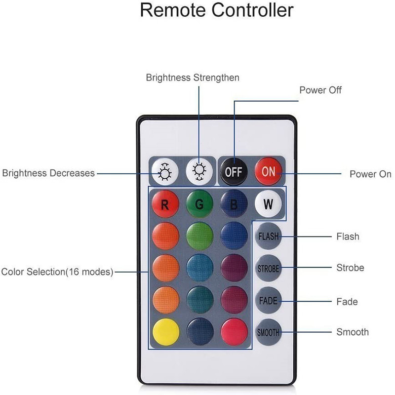 Led24 ključ Daljinski upravljač Šarena RGB svjetiljka za ronjenje Svjetleća igračka Lampa za kadu Riba Lampa za kupanje Pejzažna vaza