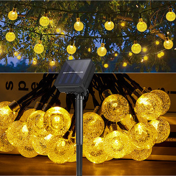20/30/50/100 Bubble LED слънчева светлина Външна лампа Струнни светлини за празнично коледно парти Водоустойчива приказна светлина Градински гирлянд