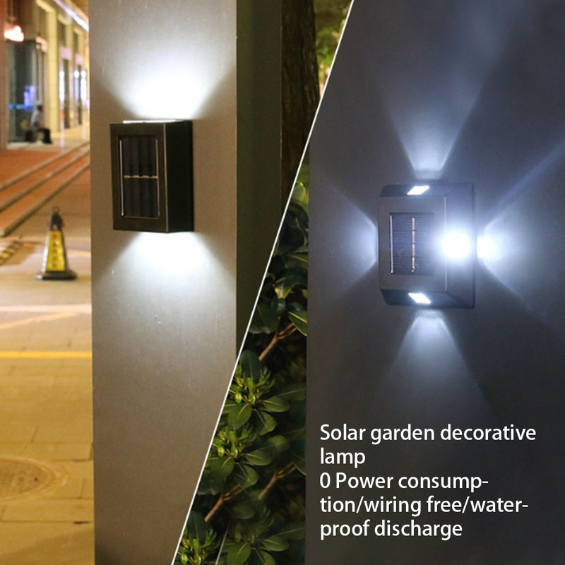 Modern falra szerelhető lámpák kültéri esőálló napelemes fali lámpatestek ösvények lépcsők kert utca karácsonyi táj