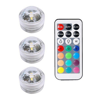 Távirányítható RGB merülőfény elemmel működő víz alatti éjszakai lámpa vázatálhoz kültéri kerti akváriumhoz