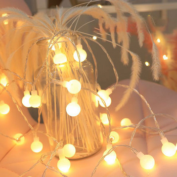 Πολύχρωμο σχήμα μπάλας Led Light String Fairy Lights Εσωτερική κρεβατοκάμαρα Πάρτι Διακόσμηση σπιτιού Αδιάβροχη μπαταρία USB Powered Lighting