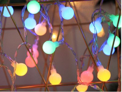 Lumini LED colorate în formă de minge șir de lumini pentru interior, pentru petrecere, pentru dormitor, pentru decorarea casei, cu baterie rezistentă la apă, iluminat alimentat cu USB