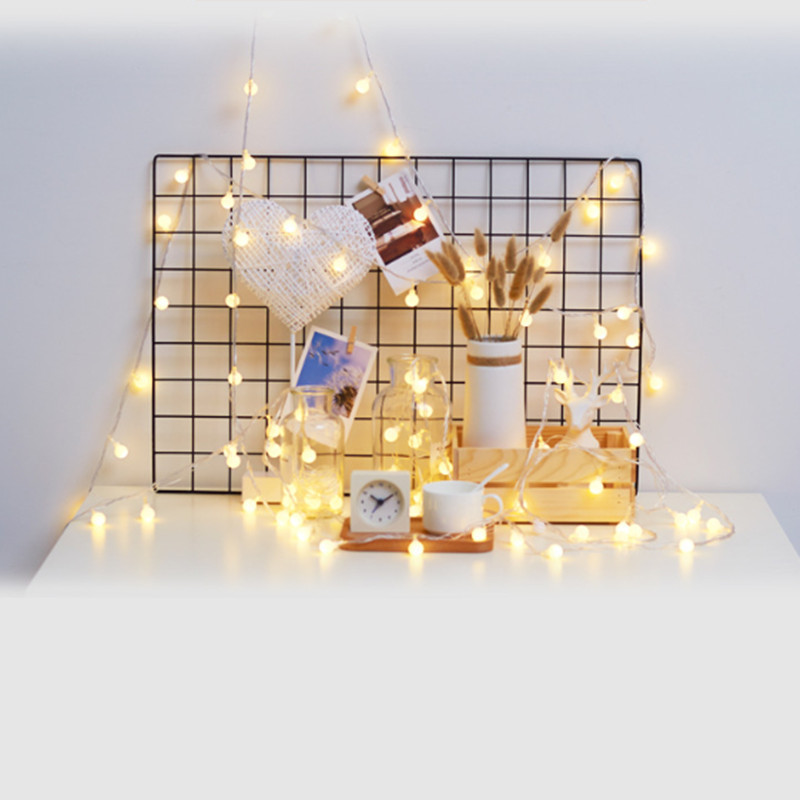 Lumini LED colorate în formă de minge șir de lumini pentru interior, pentru petrecere, pentru dormitor, pentru decorarea casei, cu baterie rezistentă la apă, iluminat alimentat cu USB